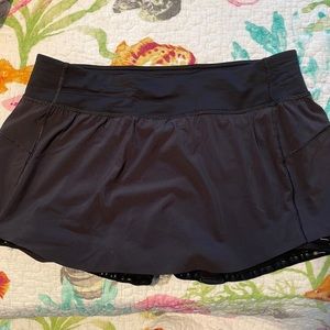 Black Lululemon tennis skirt